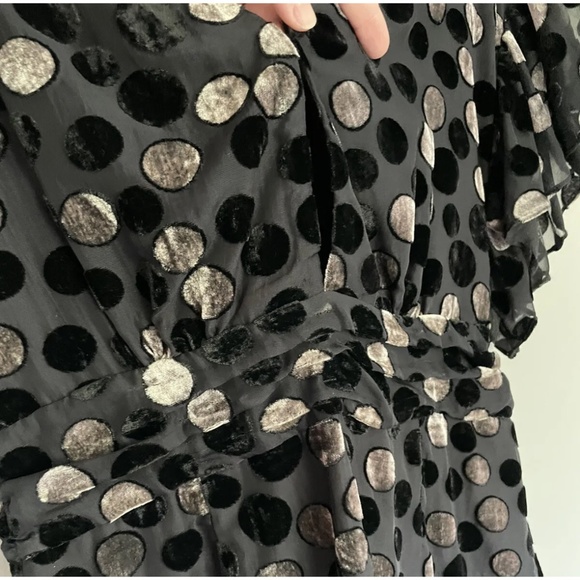 Mini Velvet M Dot V-neck Converts To Low Cut Deep Plunge Party Dress Holiday - Picture 3 of 13